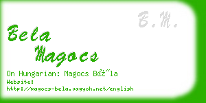 bela magocs business card